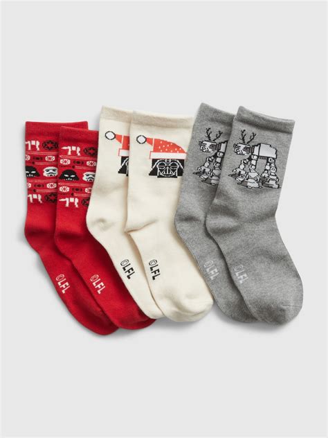 From the GapKids Star Wars™ Graphic Crew Socks to the GapKids Disney Minnie Mouse Crew Socks, these socks feature their favorite characters and are perfect for adding a touch of personality to their outfits. Our Crew Socks and Ankle Socks are versatile options that provide all-day comfort for active kids. .