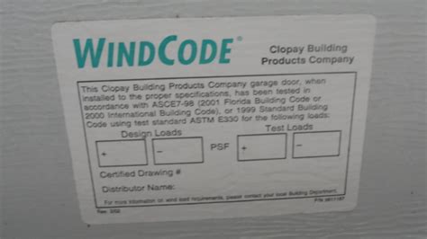 Garage Door Certification