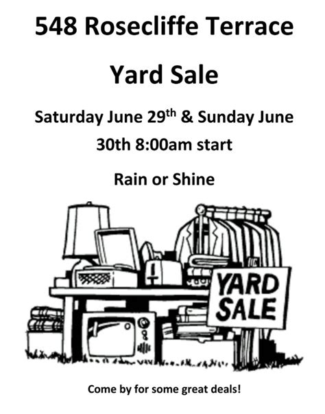 Garage Sale, Rain or Shine, Friday and Saturday (Gilmer)