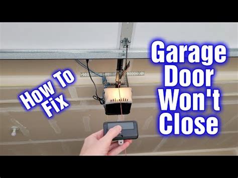 There is nothing more frustrating than when your garage door won’t close. If you have to press and hold the inside wall button to close the garage door, your safety sensors are misaligned or they may need to be replaced. ... If the light bulb blinks ten times on your garage door opener, you most likely have a Chamberlain, LiftMaster, or .... 