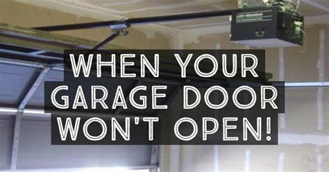 Garage door wont close. The Spruce / Ana Cadena. When the garage door won’t open or for garage door opener issues, the cause of the problem is usually simple and the solution can be … 