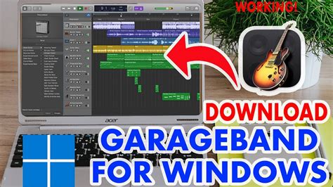 Garageband on windows. Probably not what you want to hear, but GarageBand is only available on iOS and macOS devices. If getting a hackintosh or an actual mac isn't an option, i would recommend Cakewalk or Pro Tools Intro instead as free alternatives 
