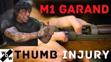 http://www.IamJackofAllTrades.com M1 Thumb Avoid the M1 Thumb injury by watching this video and getting 'The Gouge' on how to load the M1 Garand Rifle. The M.... 