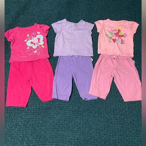 Garanimals Matching Sets 3 Cute Short Sleeve Baby Girl