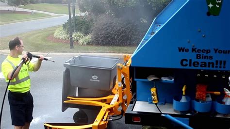 Garbage can cleaning service. We make your garbage cans and dumpsters look and smell like new. Call American Bin Blasters today for professional service. 469-500-2838 