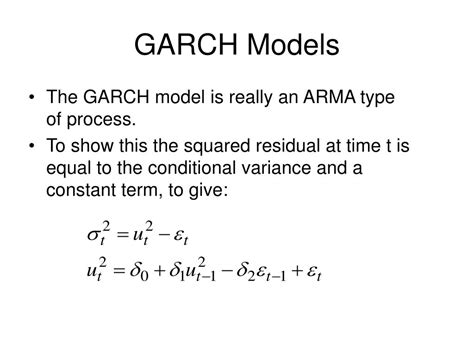 Garch model interpretation.  It&rsquo;s designed to handle situations where volatility (the amoun...