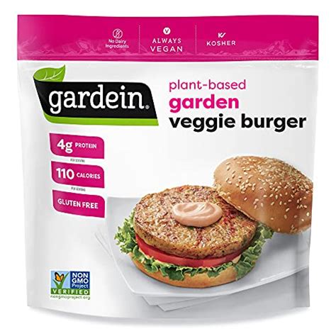 Gardein Gluten-Free Garden Veggie Plant-Based Burger, Vegan, …