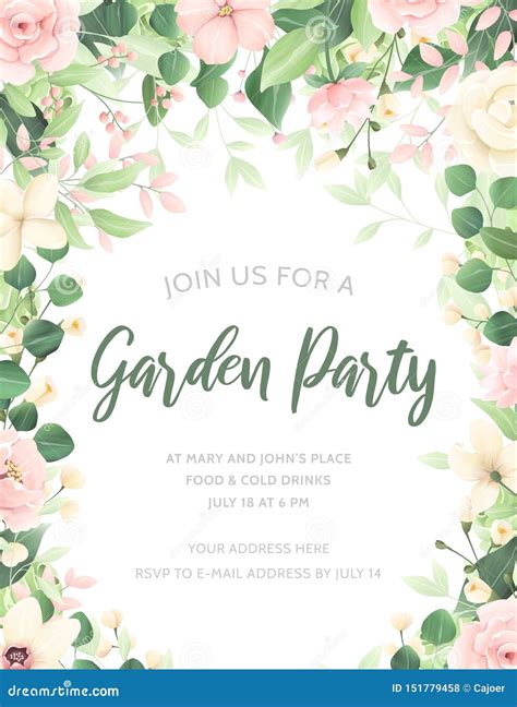 Garden Party Invitation Stock Illustrations 23,796 Garden Party