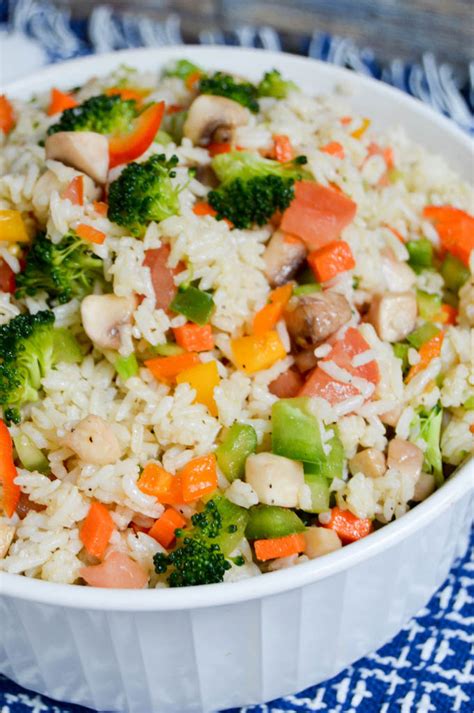 Garden Veggie Rice Salad - Design Dazzle