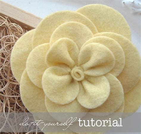 Gardenia Felt Flower Pattern Tutorial PDF Instructions will