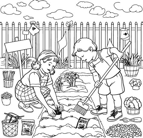 Gardening Coloring