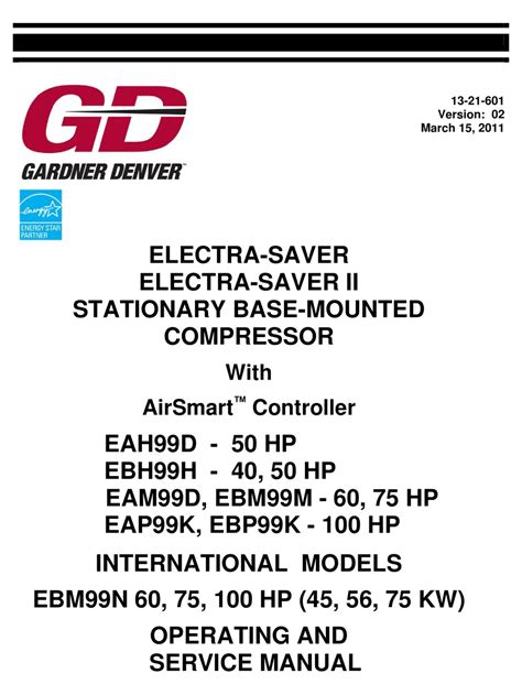Gardner denver electra saver ii parts manual. - Sony kv 35s42 trinitron color tv repair manual.