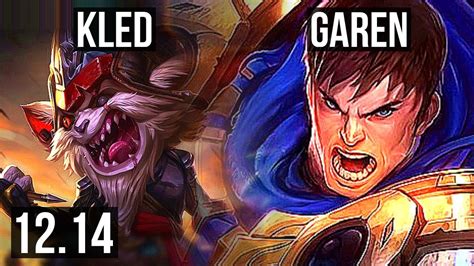 Garen vs kled. TLDR Same as you do yasuo, go in with your W, hit your e and follow him with your second e, kill him a lot early. More detailed breakdown : move side to side to avoid his q’s, Hit your Q cheese, he doesn’t have passive shield this time so it’s better but he’s gonna look to w you back, so try and bait W out, before going all in, if he E ... 