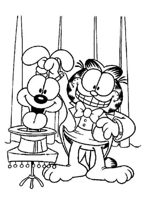 Garfeild And Odie Coloring Pages