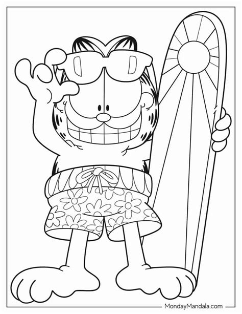 Garfield Coloring Pages Free PDF Printables Garfield Coloring Pages Pdf