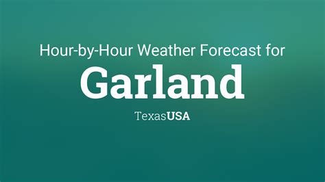  Find the most current and reliable hourly weather forecasts, storm alerts, reports and information for Garland, TX, US with The Weather Network. . 