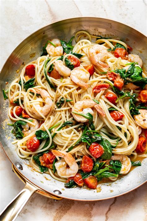 Garlic-Infused Shrimp and Spinach Pasta Salad with Toasted …