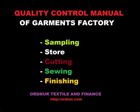 Garment quality manual with standard operation producture. - Manual for a john deere amt.