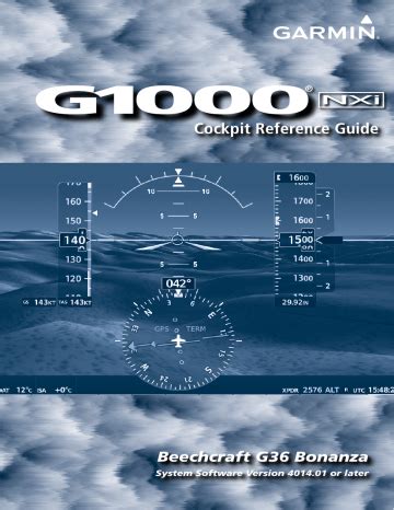 Garmin g1000 pilot guide g36 bonanza. - Bell howell 1680 manual english francais nederlands espanol.