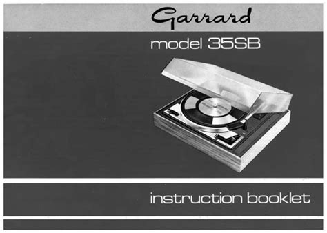Garrard 35sb turntable owner manual vintage. - 2012 nissan pathfinder and armada navigation system owners manual original.