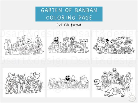 Garten of Banban Coloring Pages Bundle PDF File Ready for Etsy