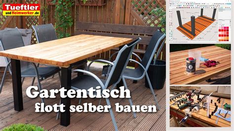 Gartentisch selbst bauen (wetterfest & modern) - Tüftler DIY