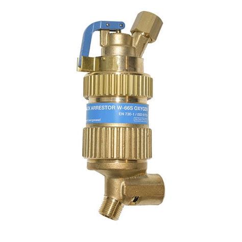 Gas flashback arrestor.  The W-66S model flashback arrestors are designed for use ...