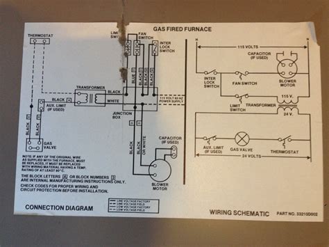 Gas furnace wiring diagram. When you buy a new thermostat wiring bundle, it will come with a slashed number. You will typically find 18/5, 18/6, or 18/8 on the label. The first number (18 in this case) is the wire gauge. Thermostat wire should be 18 gauge to meet the electrical code. The number after the slash is how many wires are in the bundle. 