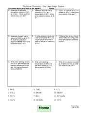 Answer Key. Gas Laws Magic Square Answer Key Document Read Online. Technical Chemistry Gas Laws Magic Square Answers Technical Chemistry Gas Laws Magic Square Answer Key May 2nd, 2018 - gas laws magic square answer key ebooks in PDF MOBI EPUB with ISBN ISBN785458 and file size is about 59 MB Labels technical …. 