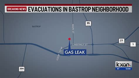 Gas leak in Bastrop prompts evacuations