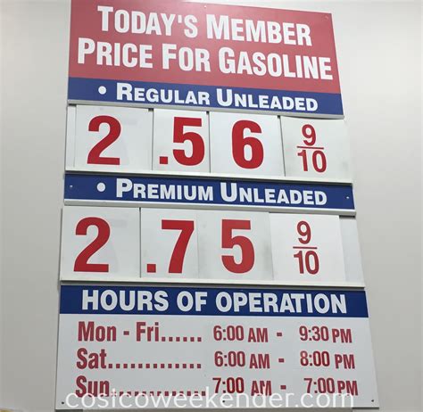 Here are the current gas prices at Costco. Costco g