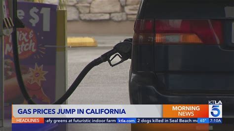 Gas prices surge to almost $6 per gallon in Los Angeles area
