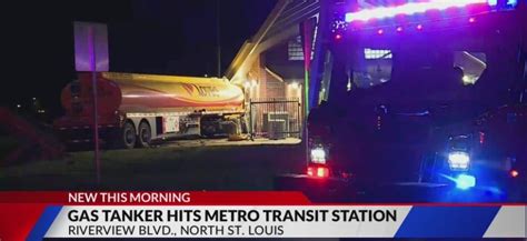 Gas tanker crashes into St. Louis Metro transit center