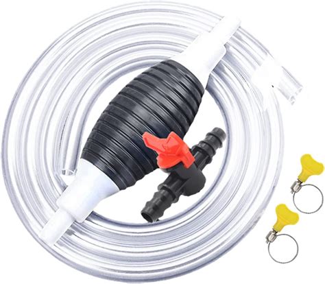 Gasoline Siphon Hose Pump, Hand Fuel Transfer Pump, High Flow Gas for water Gasoline Oil Petrol Diesel, H-veenjor Manual Fuel Pump with 2 Durable PVC Hoses. 4.3 out of 5 stars 692. 1K+ bought in past month. Save 8%. $8.58 $ 8. 58. Typical: $9.28 $9.28. Lowest price in 30 days.. 