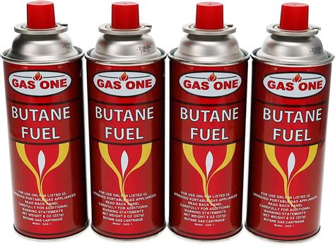 12 Butane Fuel GasOne Canisters for Portable Camping Stoves. 4.7 out of 5 stars 7,328. 2K+ bought in past month. $32.61 $ 32. 61. FREE delivery Aug 23 - 25 . Or fastest delivery Aug 22 - 24 . GasOne Butane Fuel Canister (12 Pack) 4.7 out of 5 stars 3,562. 1K+ bought in past month. $33.14 $ 33. 14.. 