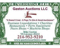 Gaston Auctions LLC in Caddo Mills, TX EstateSales.org