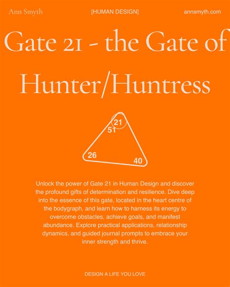 Gate 21 Biting through The Hunter/Huntress Human Design System