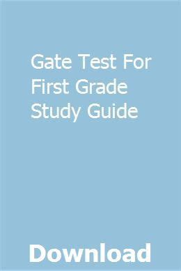 Gate test for first grade study guide. - Chiffre 2000, neue paradigmen der gegenwartsliteratur.