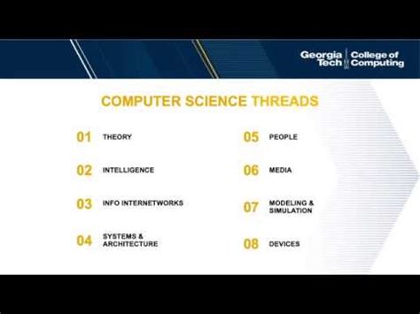 Gatech cs threads. The College of Computing’s Undergraduate Degree Programs. With its unique Threads curriculum, the College of Computing provides undergraduate students a world-class education through one of our three-degree programs: Computer Science, Computational Media, or Computer Engineering. Make your degree "you" by combining … 