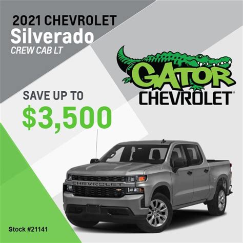 Gator chevrolet. Let's dive into what makes Chevrolet the go-to brand and why Gator Chevrolet should be your top dealership near Valdosta, GA. Test Drive the Chevrolet Silverado 1500 This truck is not just any truck. Whether you are hauling, traveling, or just cruising, the Chevrolet Silverado 1500 stands out. Known for its reliability, power, … 