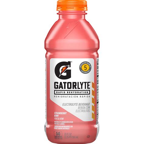 Drink Gatorade Gatorlyte™ Rapid Rehydration drink so you can replace the electrolytes lost in sweat during an exercise. The orange flavor beverage rehydrates a body quickly. It is naturally flavored and includes potassium, carbs and sodium to get the body repowered. The 20 OZ rehydration electrolyte drink contains only 50 calories. It has a specialized …. 