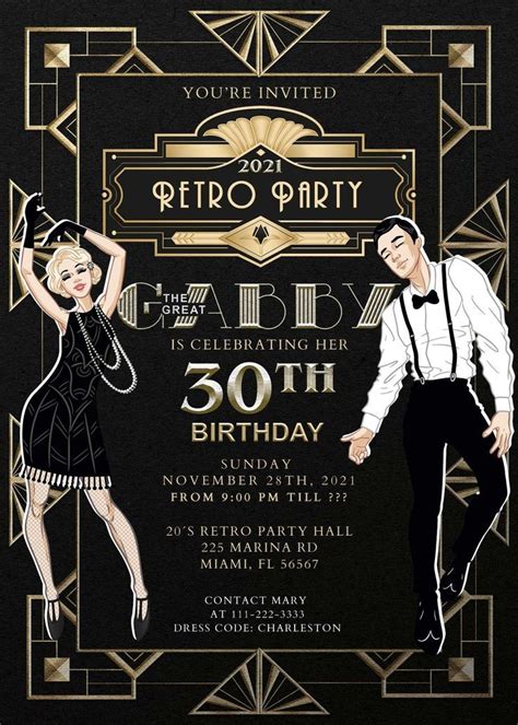 Gatsby Invitations Great Gatsby Invitation Gatsby Prom