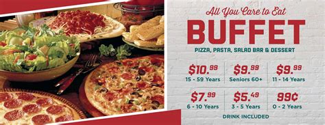 Our buffet is open! Come and take advantage of our "all-you-care-to-eat-and-drink-buffet". Prices start at just $4.99! Kids eat free with our kids combo! That's a buffet and $20 game card for only $19.99! What are you waiting for? We're ready to serve you!. 