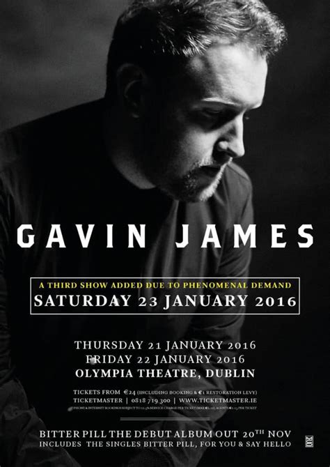 Gavin james ticketmaster