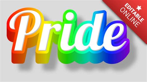 Gay Pride 3D Text