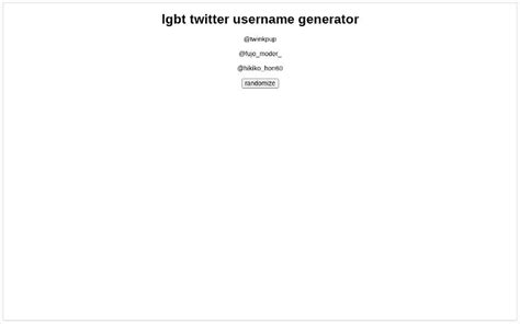 Gay Username Generator