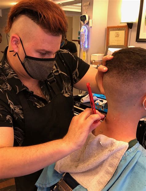 Gay barber. Friday. 12:00 pm - 5 pm. Saturday. 10:00 am - 3 pm. The Queer Barber is a queer-owned gender-inclusive barber studio that caters to the person. We offer high-quality barbering services without judgment or toxicity. With us, you are human and deserve to feel safe, comfortable, relaxed, and pampered. 