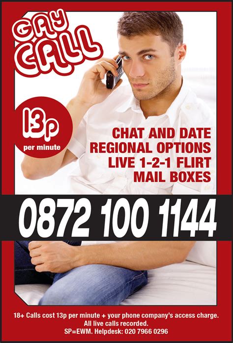 Gay chat lines. Oct 4, 2023 ... Runner-Ups for Gay Phone Chat Lines · The System 1-509-876-5000 · QuestChat 1-866-736-4100 · Grape Vine 1-877-242-8810 · Guyline 1-800-3... 