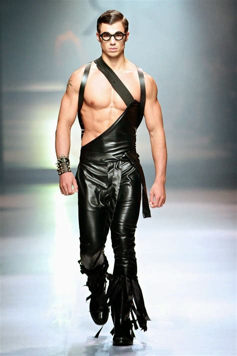 Gay men clothing. Leather daddy orc Rex loves to flex - mens sleeveless crop top. £30.00 GBP. 