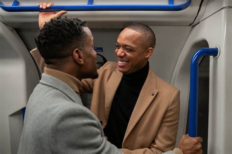 Gay men on subway